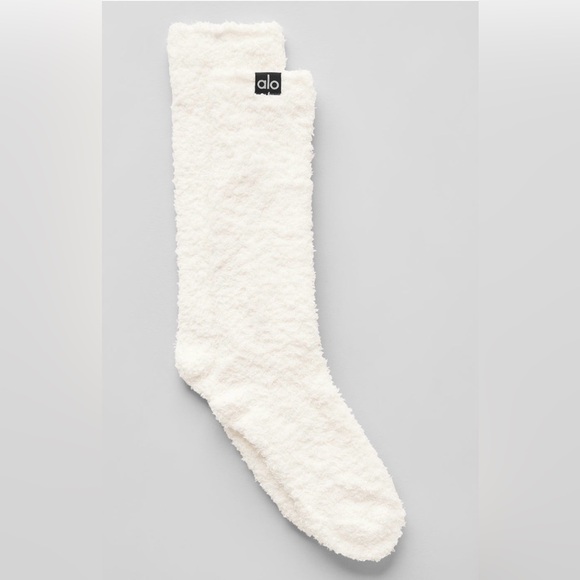 BNWT ALO Yoga Women’s Plush Lush Chenille Socks O/S Ivory - Picture 2 of 7